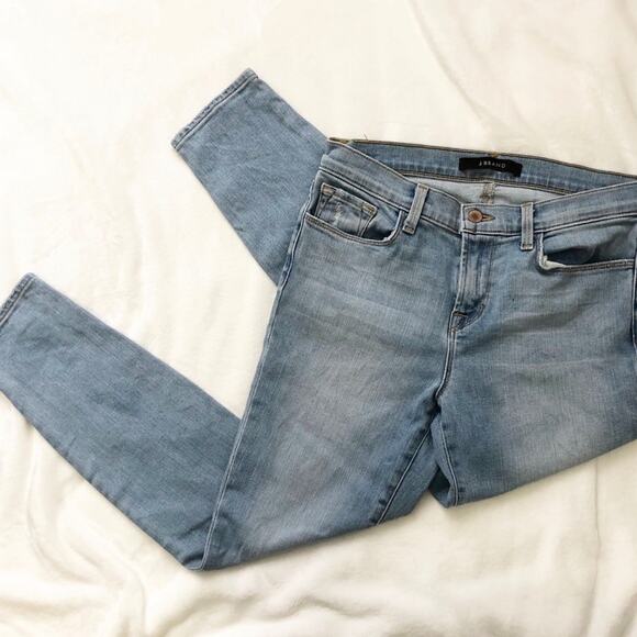 J Brand Capri blue denim jeans beach line size 28 ankle cropped skinny - Picture 2 of 10